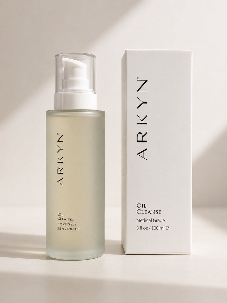 The Arkyn Oil Cleanse bottle beside its box