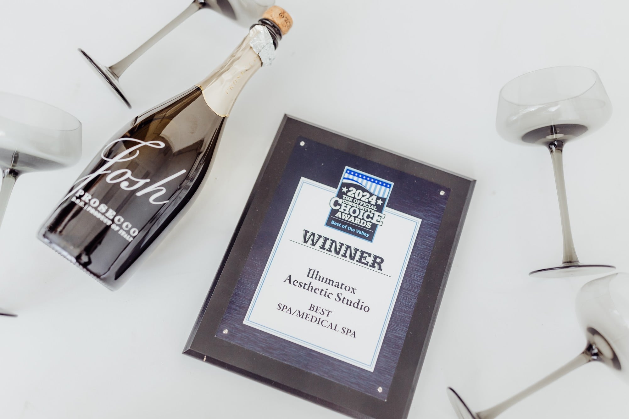 Best of the Valley 2024 Winner — Medical Spa — the award plaque at Illumatox in Neenah